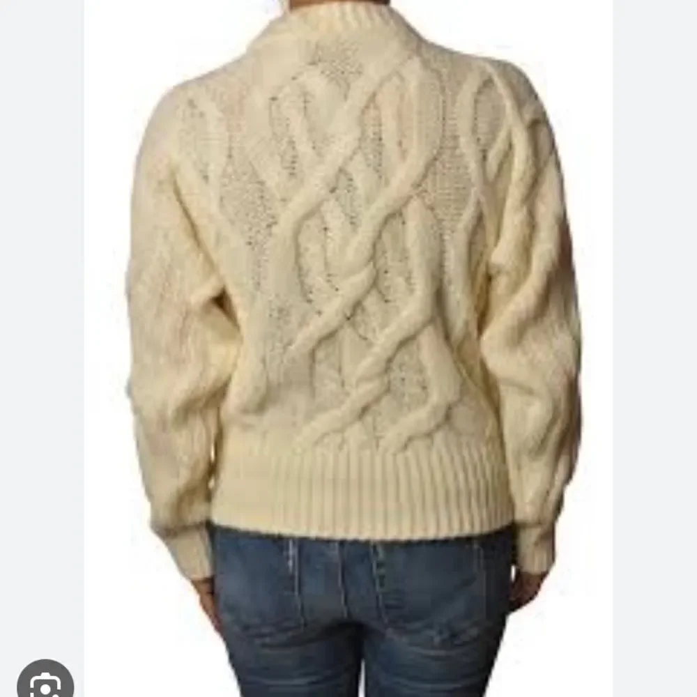 Pinko‎ etiope cable knit wool blend sweater thick chunky fisherman small new